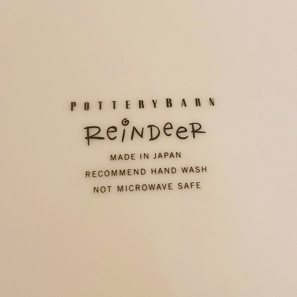 Pottery Barn Matching Reindeer Salad Plates/Dinner Plates/Bowls - 9 Pieces - Picture 8 of 8